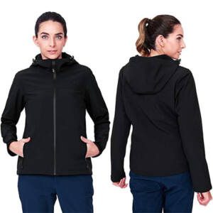 imágen delantera y trasera de Chaqueta impermeable para mujer