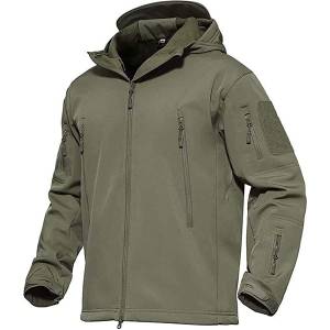 imágen de chaqueta para hombre impermeable shark skin color verde