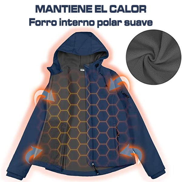 imágen forro interno de chaqueta para mujer impermeable